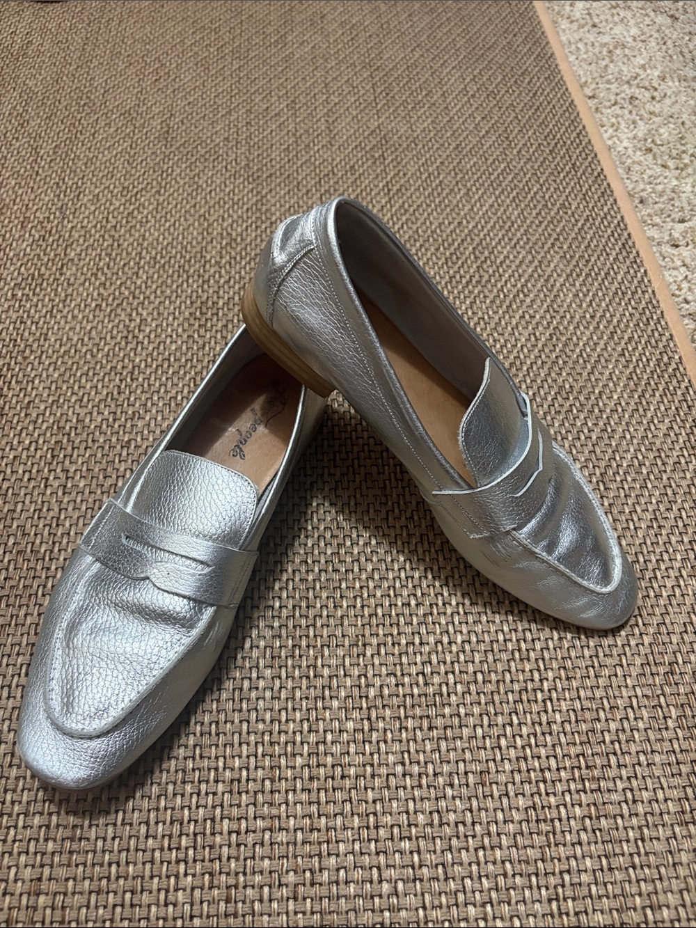 Free People Silver Metallic Flats